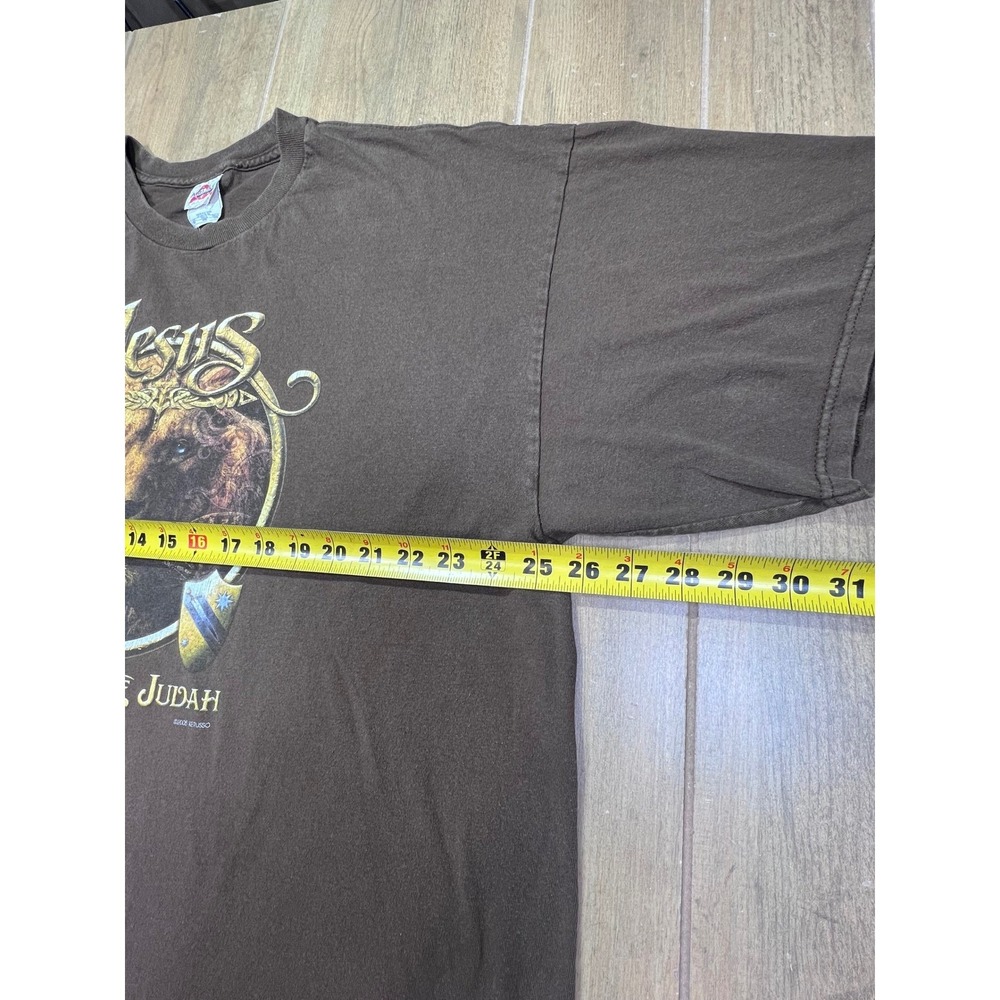 Vintage 2005 Kerusso Jesus The Lion of Judah Revelation 5:5 Brown T-Shirt XL - Picture 5 of 8